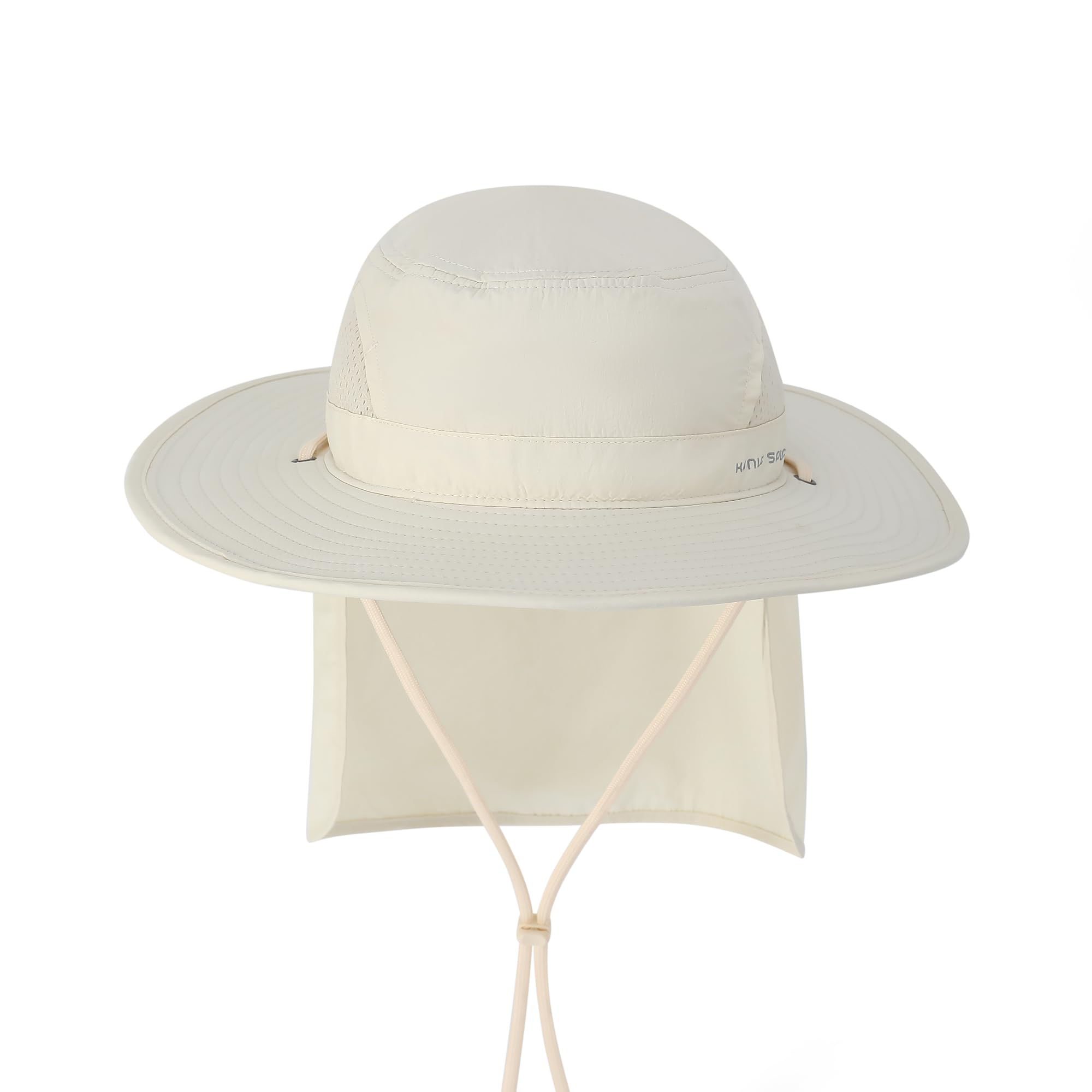 KANUT SPORTS Jemez neck flap folds away for versatile sun protection on hikes.