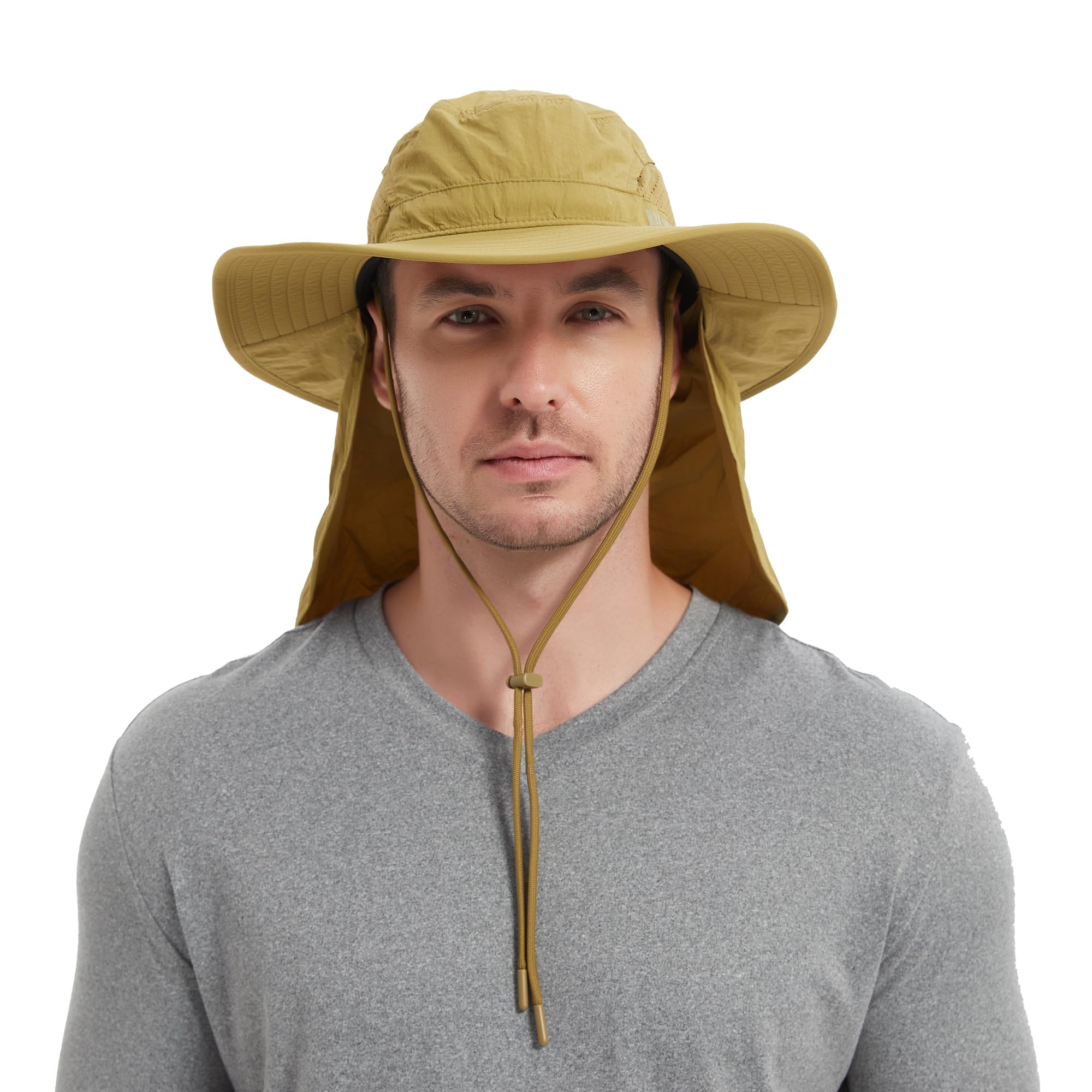 KANUT SPORTS Jemez wide-brim hat front view for sun protection during outdoor adventures.