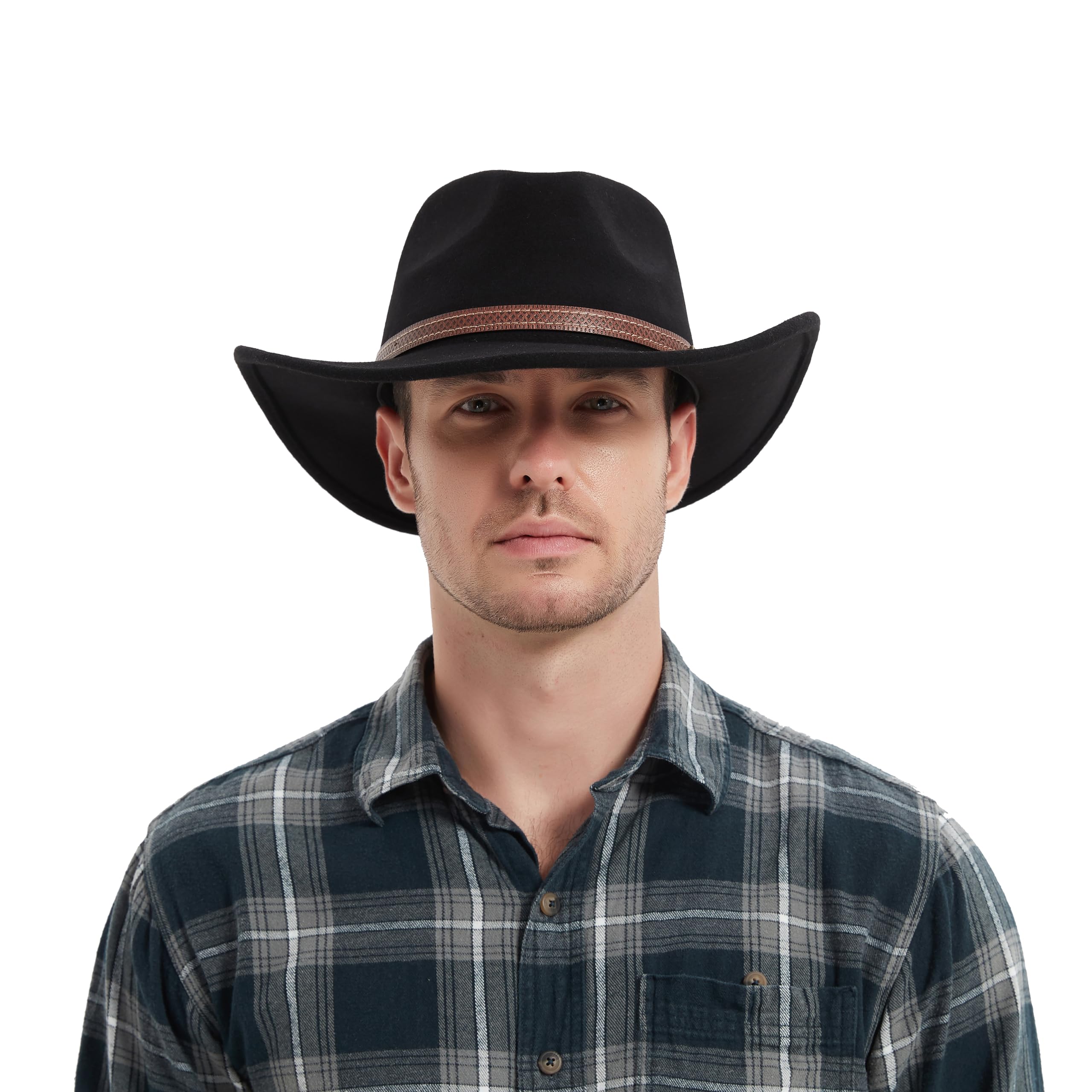 KANUT SPORTS Rocky Wool Felt Cowboy Hat breathable wool for all day comfort