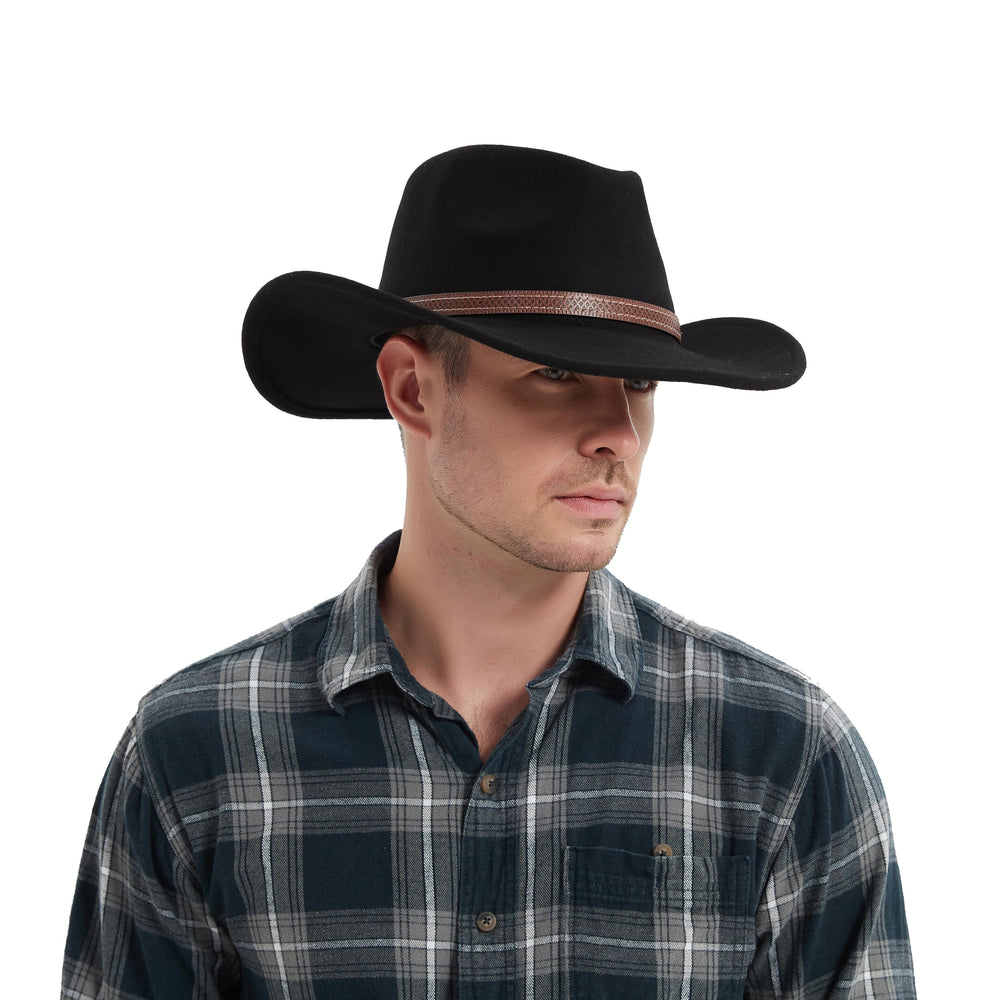 KANUT SPORTS Rocky Wool Felt Cowboy Hat unisex fit for men and women
