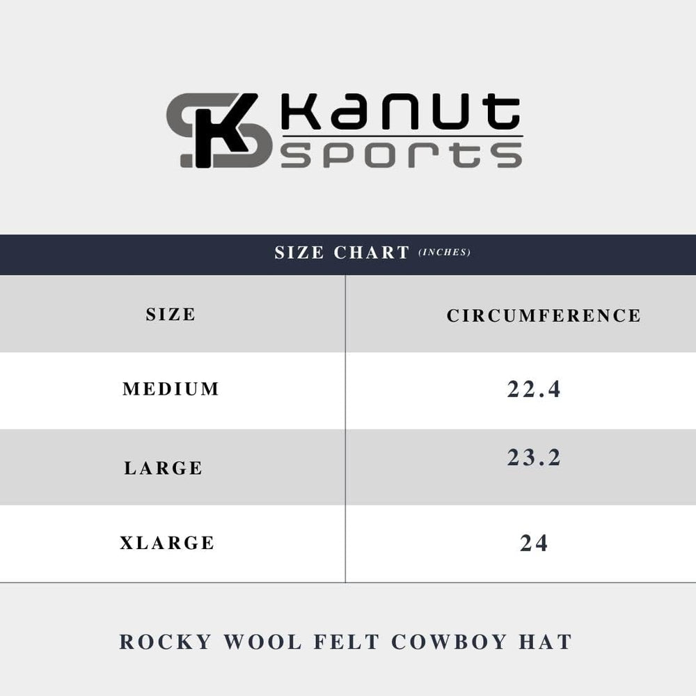 KANUT SPORTS Rocky Wool Felt Cowboy Hat with UPF 50 plus sun protection feature