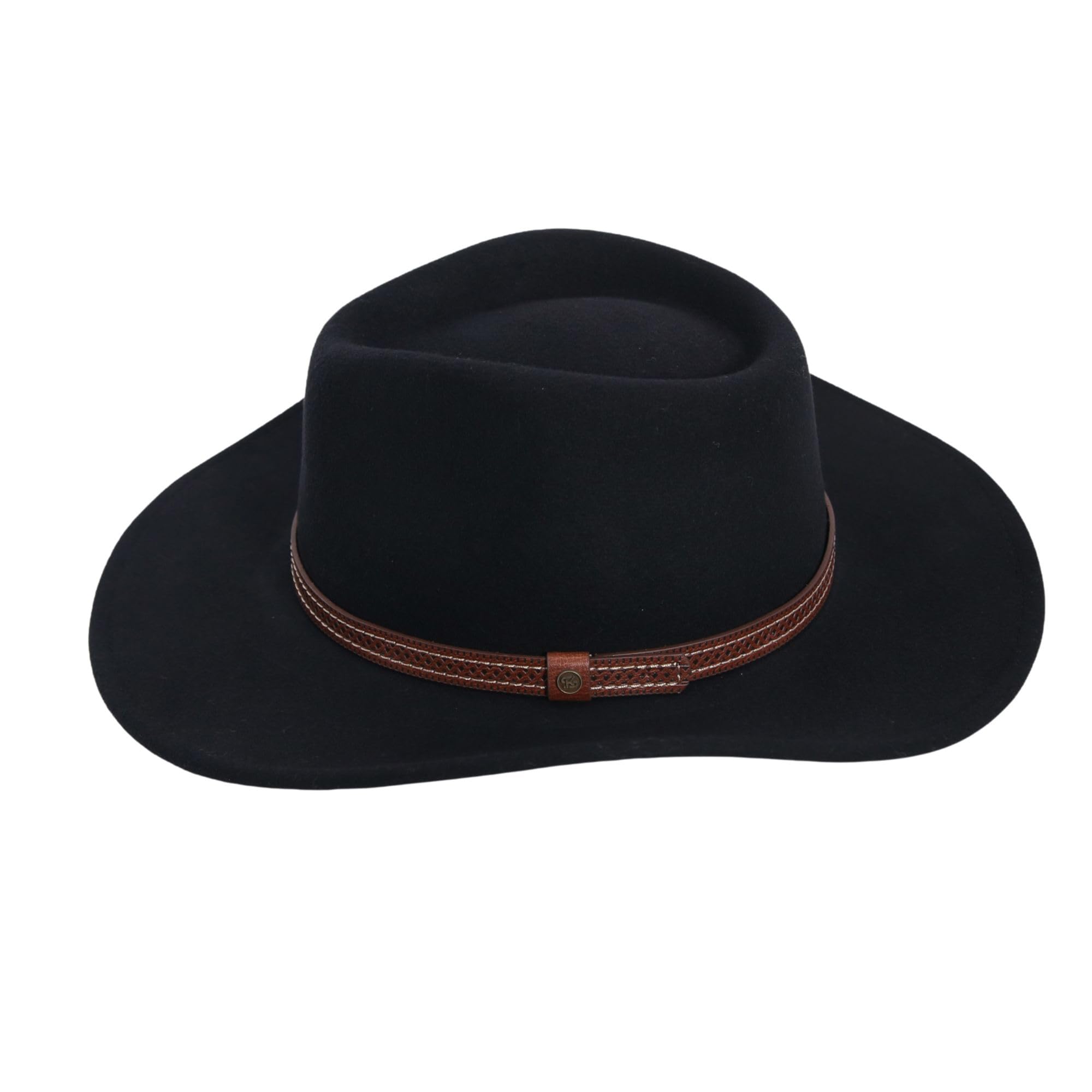 KANUT SPORTS Rocky Wool Felt Cowboy Hat showing water-repellent surface for light rain