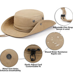 KANUT SPORTS Sun Hat Boonie in water-resistant dry wax cotton handling light rain