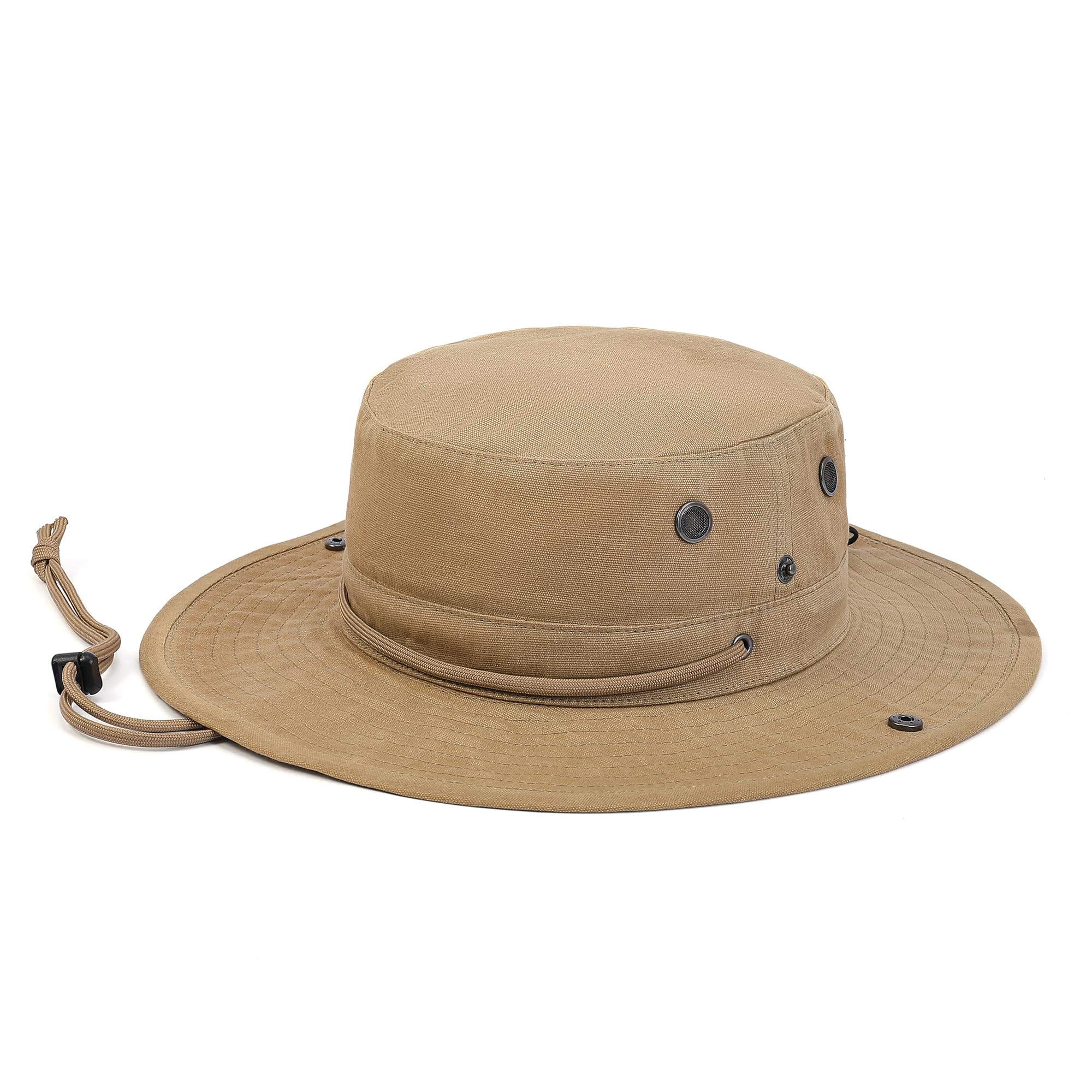KANUT SPORTS Sun Hat Boonie with wide brim shields your face on sunny outdoors.