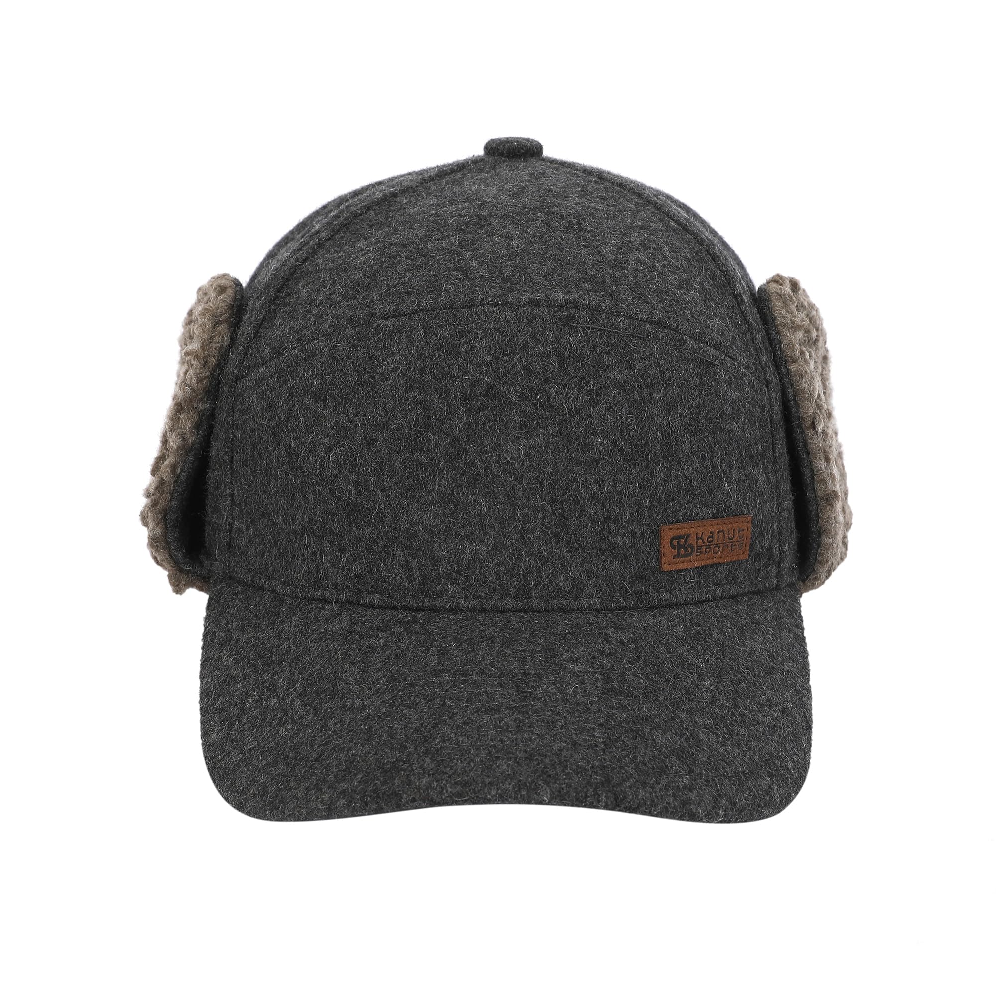 Kanut Sports York Camper Cap with plush Berber accents for premium winter style