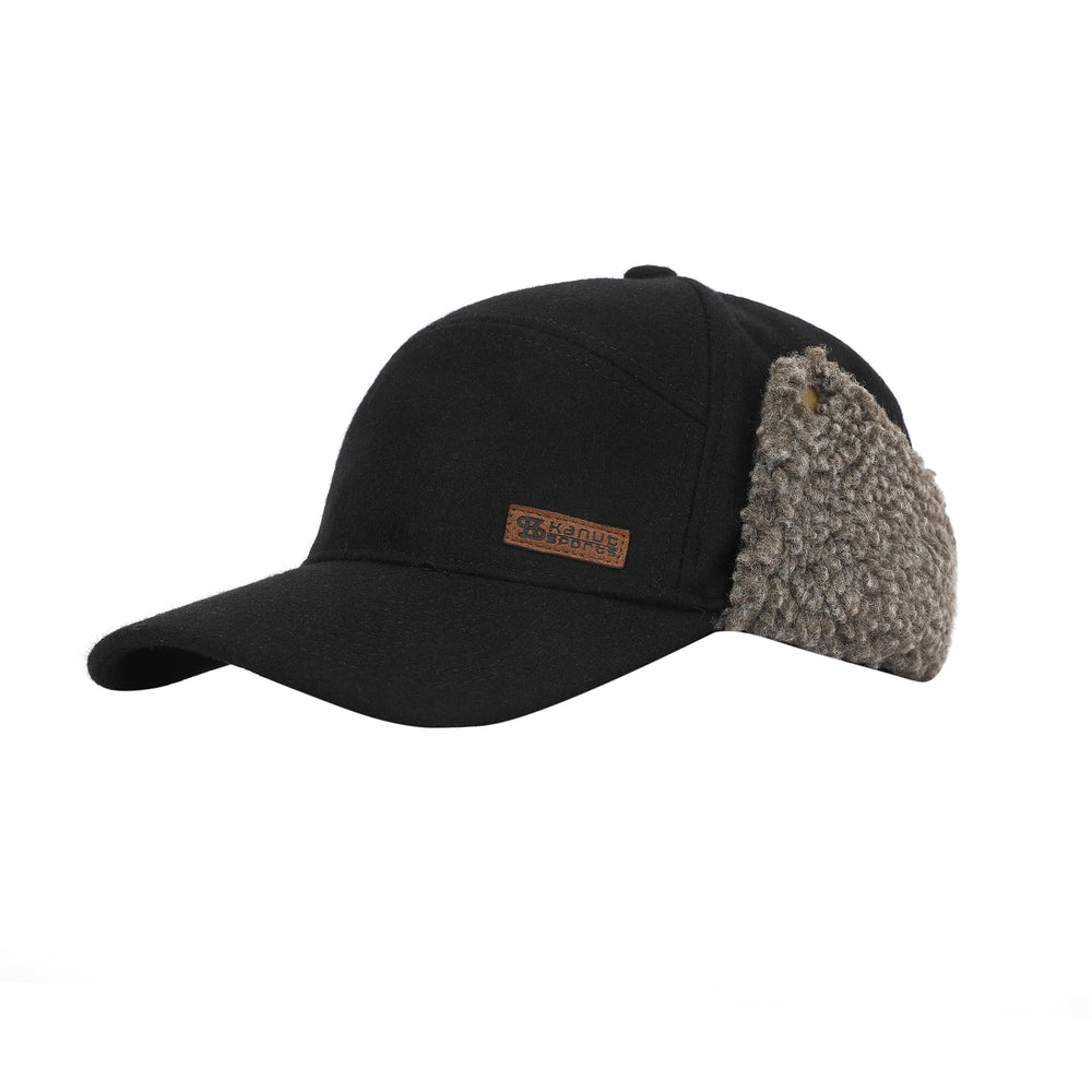 KANUT SPORTS York Camper Cap front view in warm wool blend for outdoor warmth