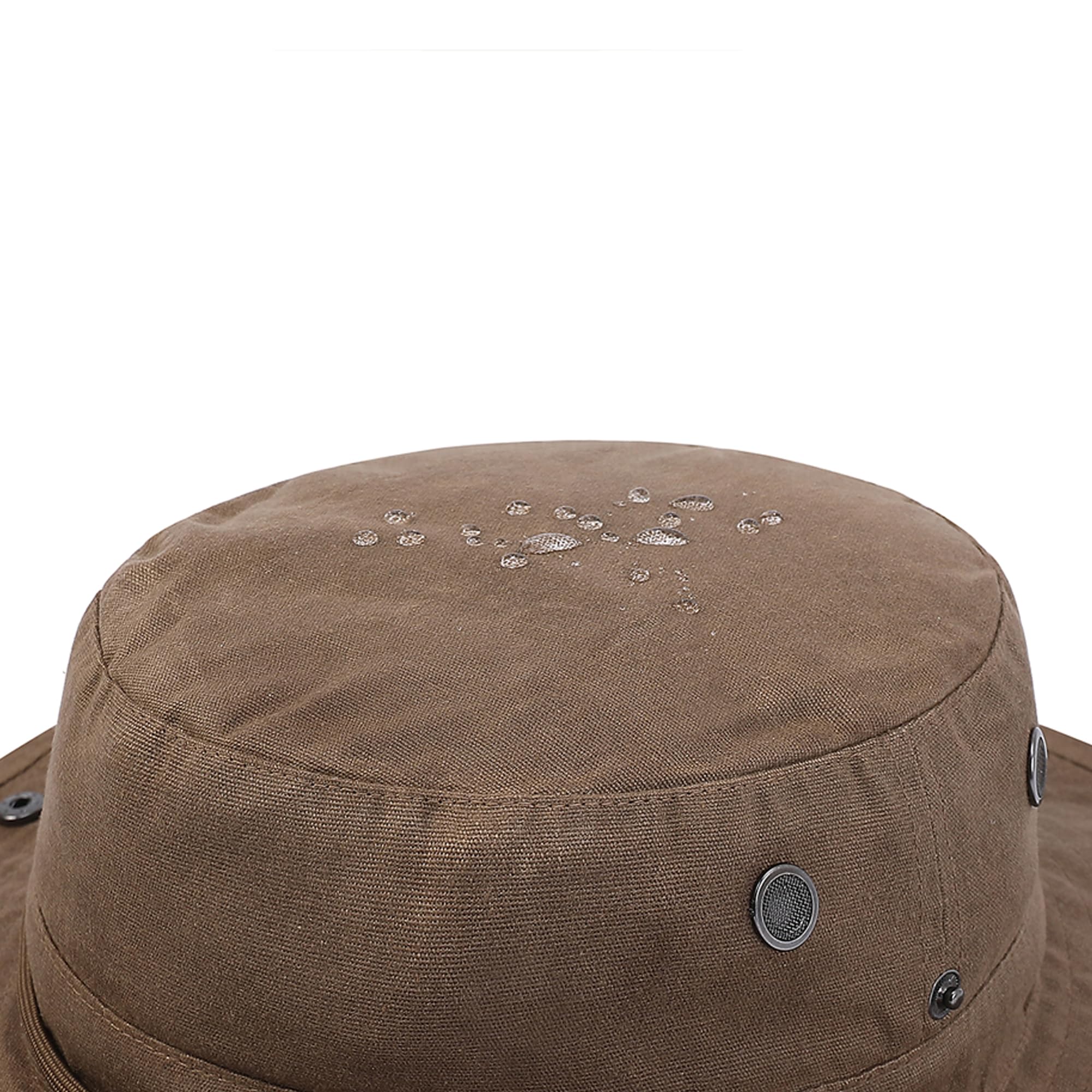 KANUT SPORTS Brown boonie complements outdoor gear on sunny day
