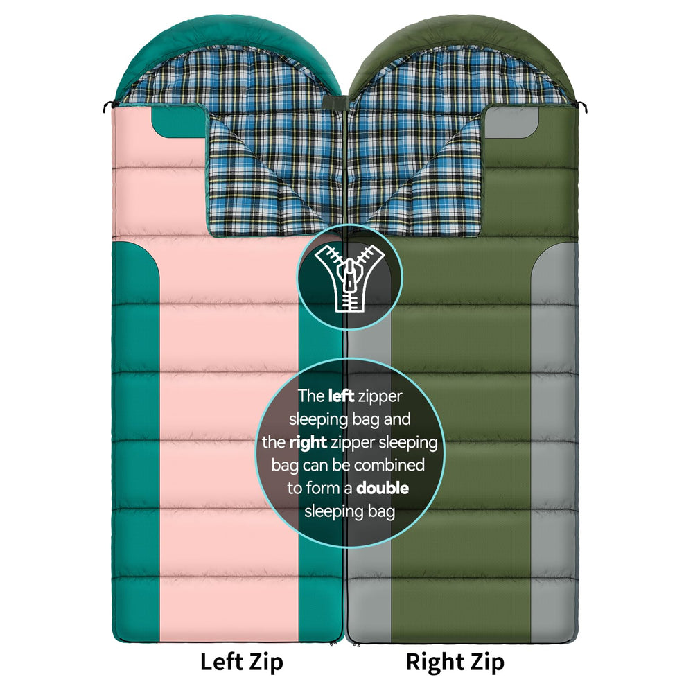 Kanyak sleeping bag dimensions 86.6in by 32.48in offer ample interior space