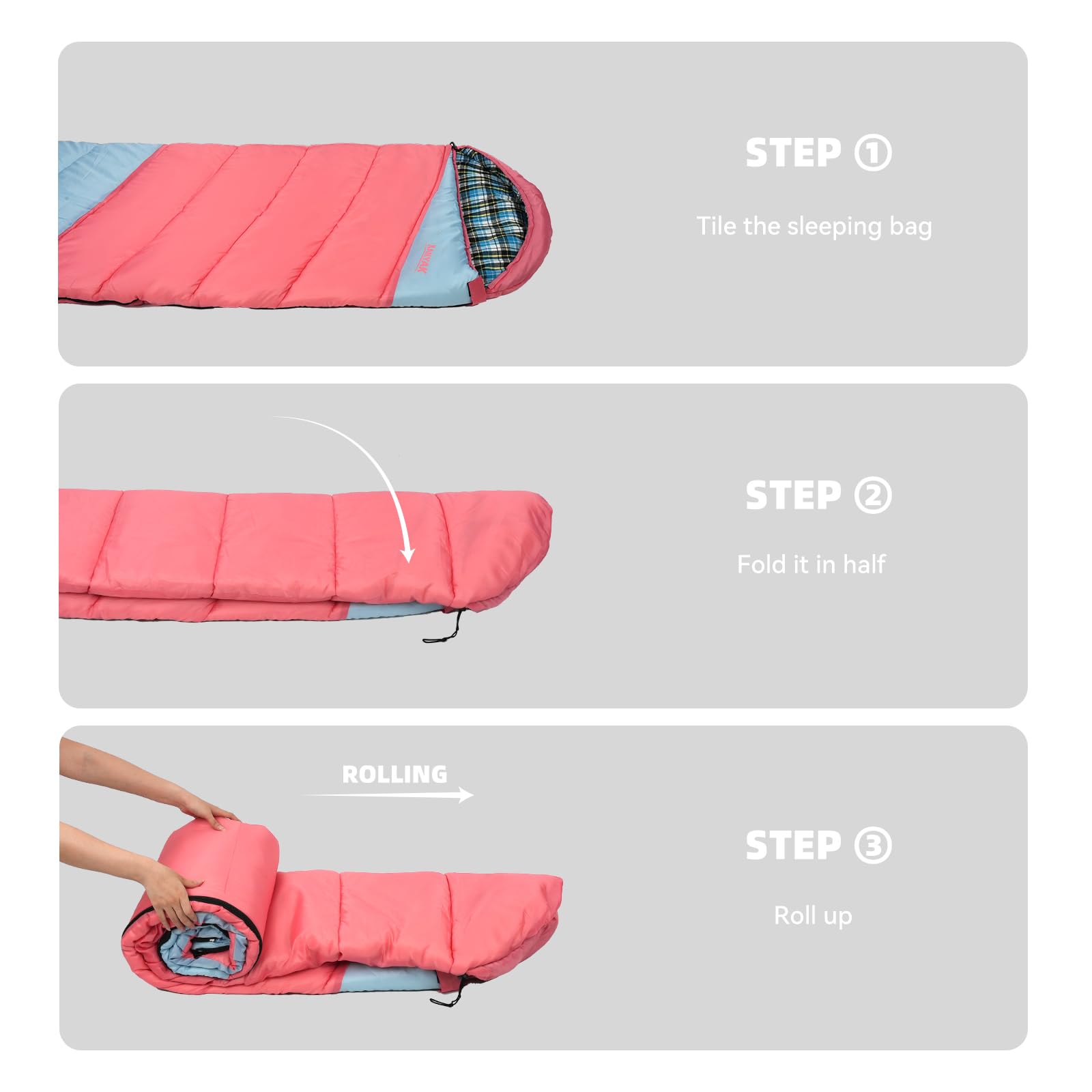 Kanyak sleeping bag weighs 4lbs for portable camping