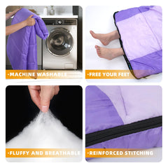 Kanyak sleeping bag compact-pack size fits backpack for camping and travel.