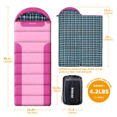 Kanyak sleeping bag side-zip detail enables easy entry during chilly nights