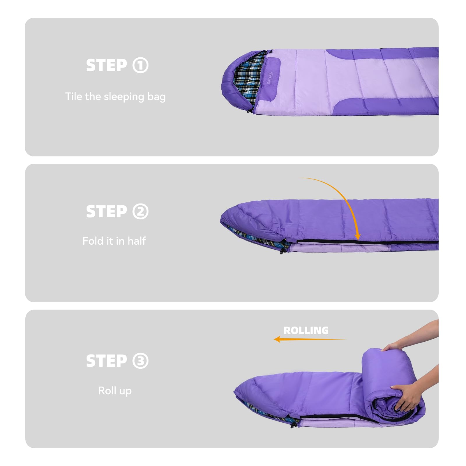 Kanyak outer-shell 210T anti-tearing waterproof breathable fabric withstands diverse weather.