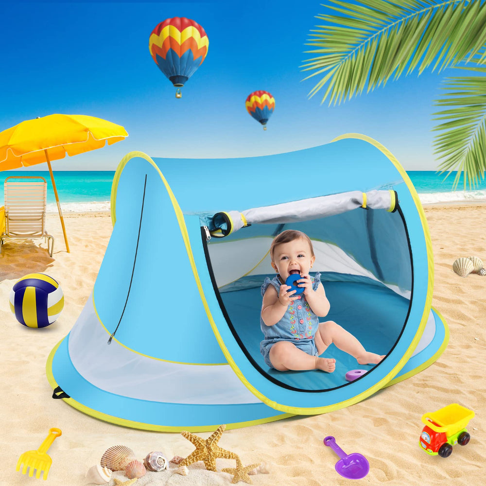 Kapeazo Baby Beach Tent foldable storage bag for quick transport.