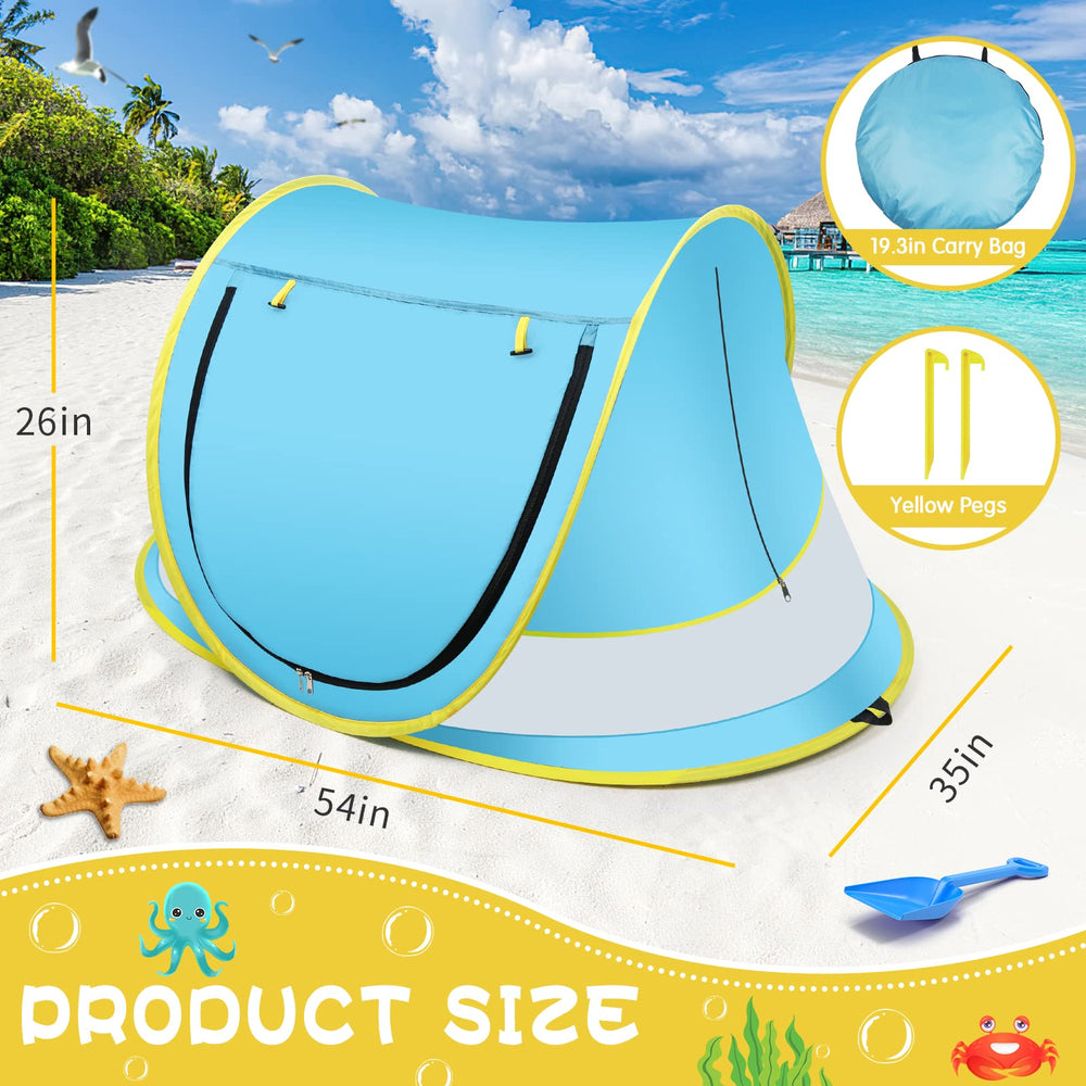 Kapeazo Baby Beach Tent mosquito net keeps bugs away.
