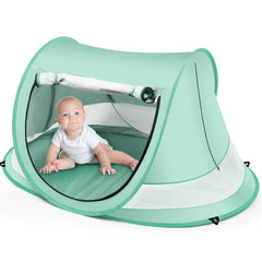 Kapeazo Baby Beach Tent open setup showing spacious interior for play