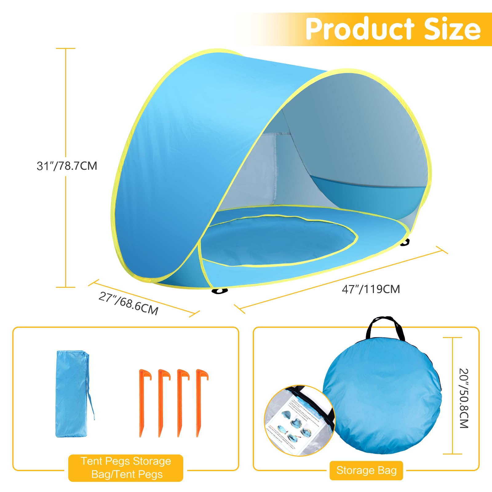Kapeazo Pop-up design folds into a compact carry bag for travel.