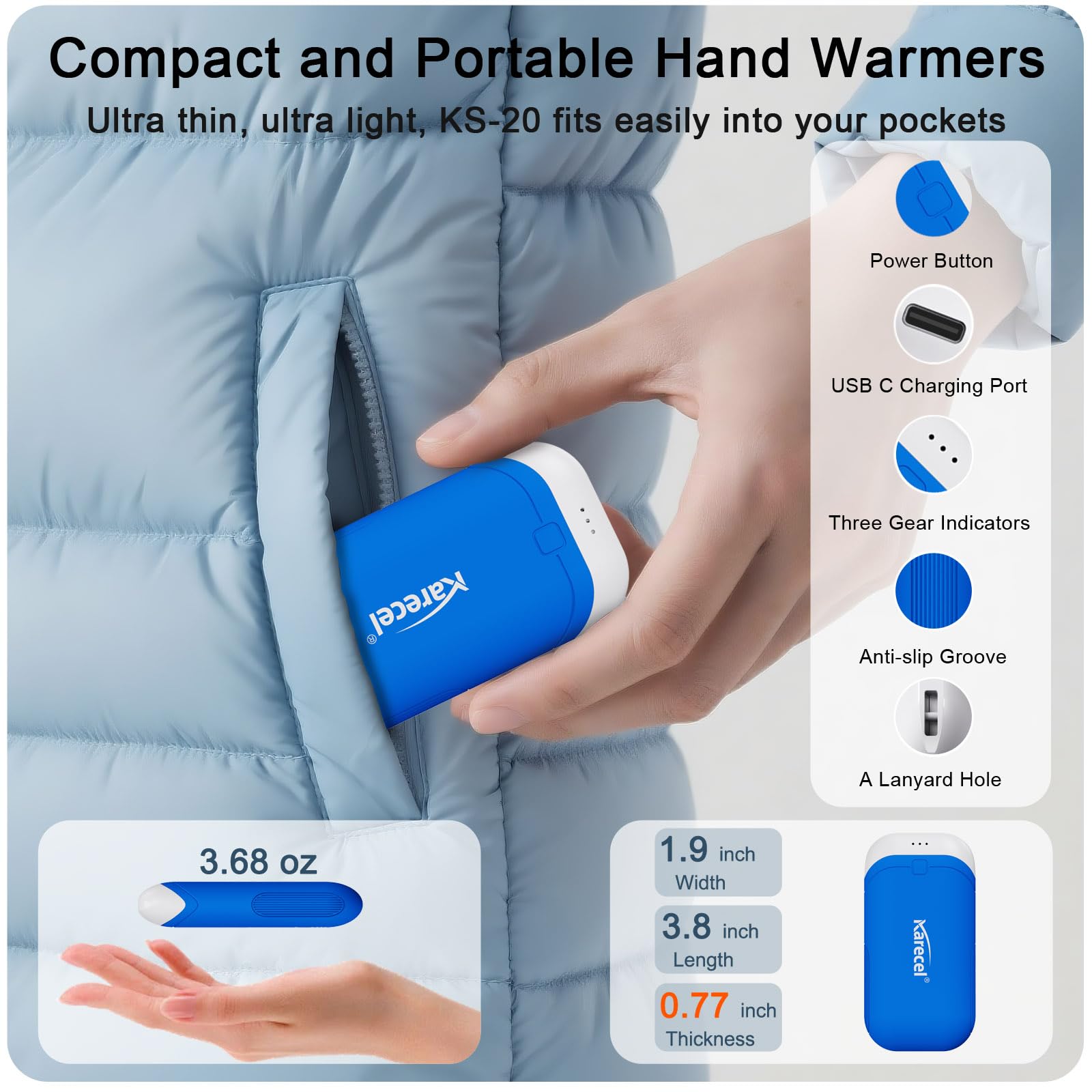 Karecel AI-smart heating adjusts temperature for comfortable sessions.
