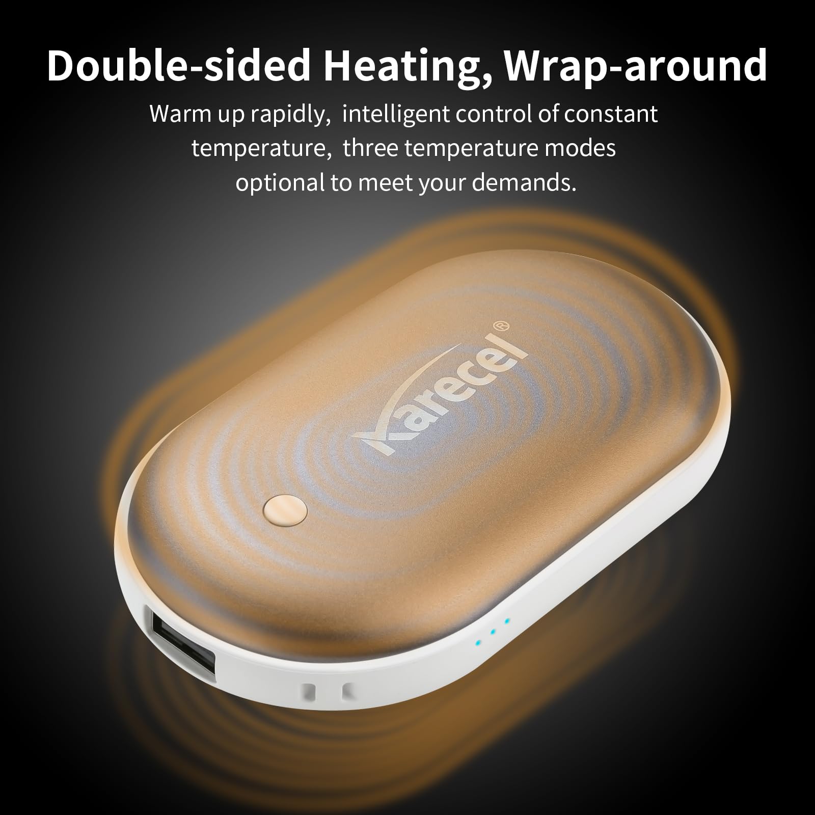 Karecel hand warmers with 4-inch full-surface heat for even warmth