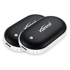 Karecel rechargeable hand warmers front view offering portable warmth for outdoor activities.