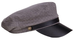 Karen Keith Greek Fishing Cap in light charcoal tweed, comfortable everyday sun-ready hat for outdoor waterside stops