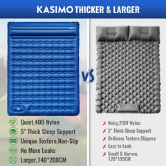 KASIMO camping-grade nylon with TPU coating offers durability and water resistance on rugged terrains.