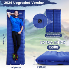 KASIMO built-in pillow supports head and neck for restful outdoor sleep