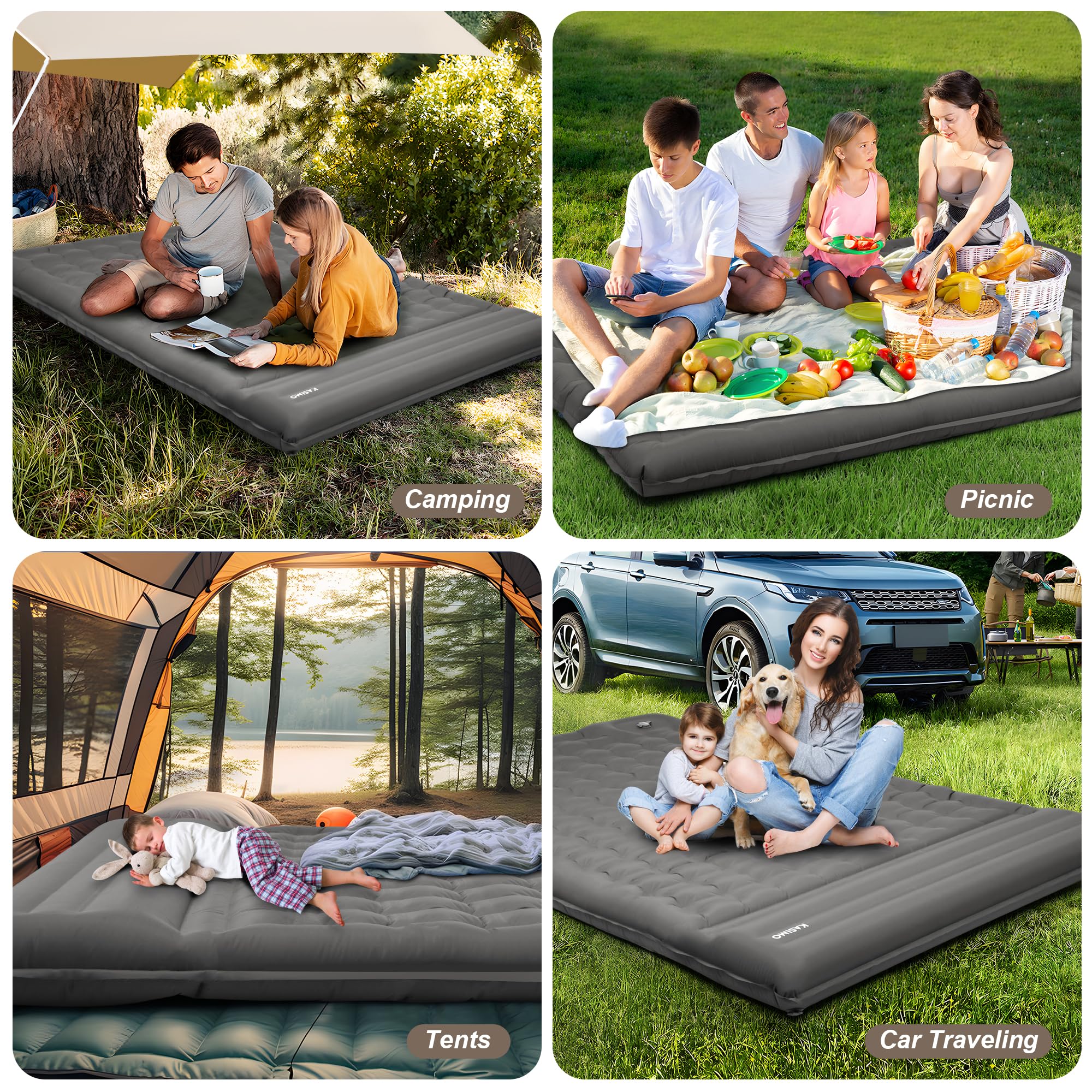 KASIMO double sleeping pad ready for backpacking with compact carry.