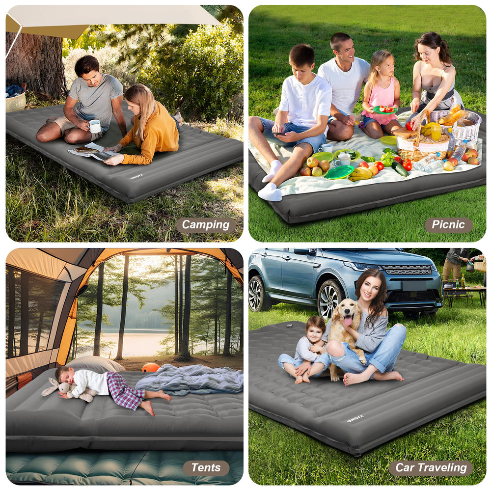 KASIMO double sleeping pad ready for backpacking with compact carry.