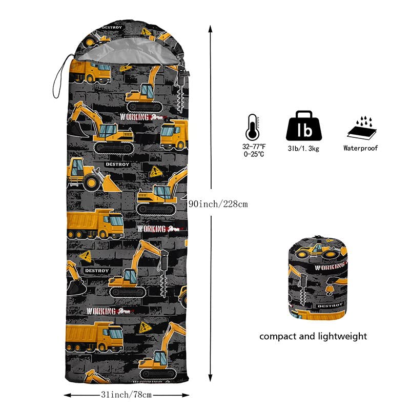 KASIYLUX Datura kids sleeping bag compression sack demonstrates easy storage