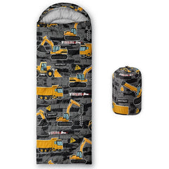 KASIYLUX Datura kids sleeping bag excavator front view benefits cozy camping warmth