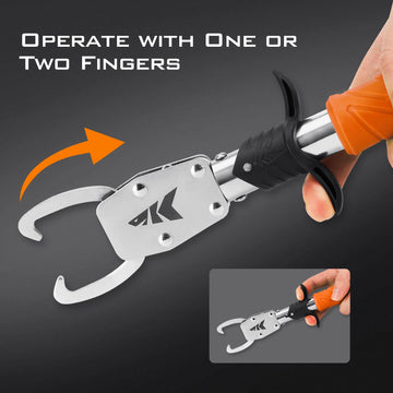 9 inch lip grip with non-slip rubber handle and wrist strap