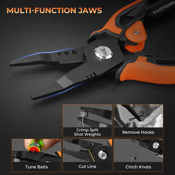 Multi-function jaws for hook removal and crimping