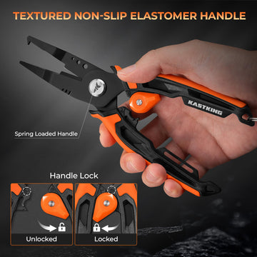 Ergonomic non-slip handles with spring-loaded action