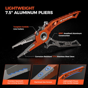 Close-up of tungsten carbide cutters and corrosion-resistant aluminum handle