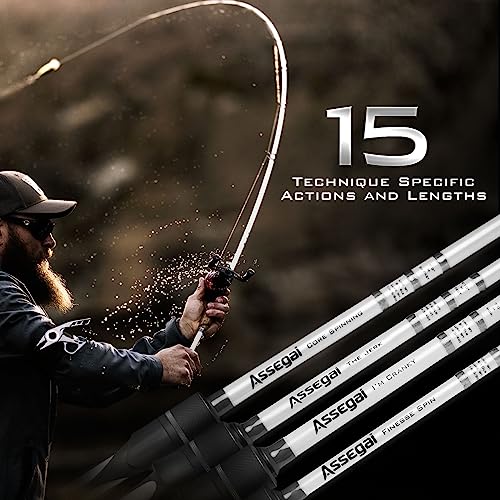 Close-up of Assegai rod's IM9 graphite blank and finish