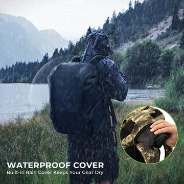KastKing Bait Boss backpack in dark green camouflage blends with outdoor environments.
