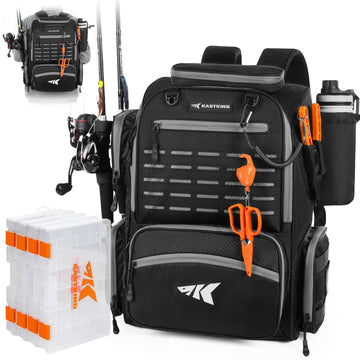 KastKing Bait Boss backpack with rod holders for all-day fishing organization