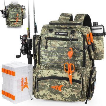 KastKing Bait Boss backpack with waterproof fabric for rugged lakefront use.