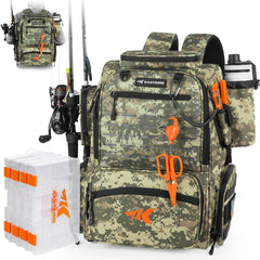 KastKing Bait Boss backpack with waterproof fabric for rugged lakefront use.