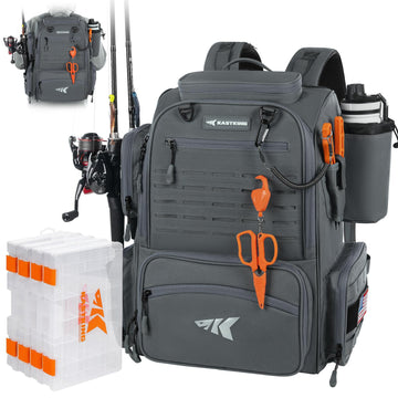 KastKing Bait Boss Pro backpack front view showcases ergonomic design for all-day comfort