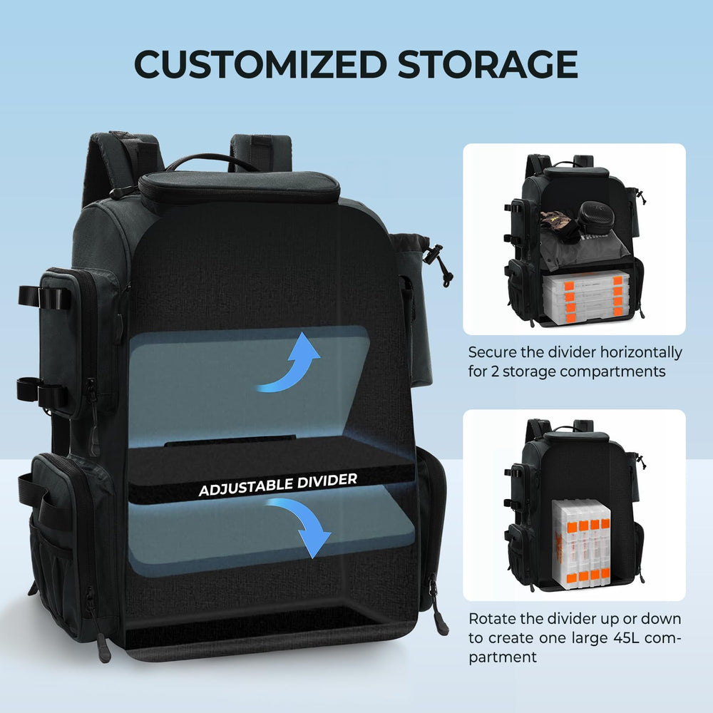 KastKing Bait Boss Pro with four tackle boxes for organized gear on long outings.