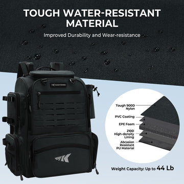 KastKing Bait Boss Pro fabric demonstrates water resistance and rugged durability in wet conditions.