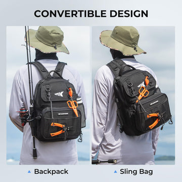 KastKing BaitSpace bag backpack strap view highlights adjustable comfort.
