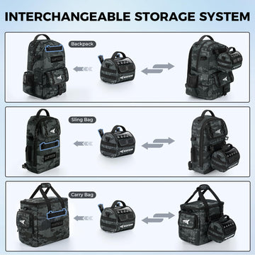 KastKing BaitSpace bag elastic straps hold pliers securely.