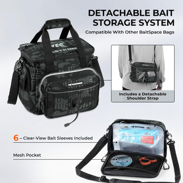 KastKing BaitSpace quick-access zippers for fast, on-the-water reorganization.