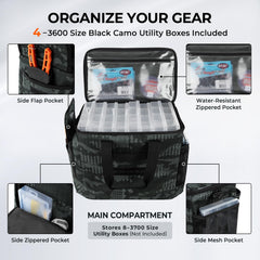 KastKing BaitSpace removable bait binder demonstrates easy bait organization on day-long outings.