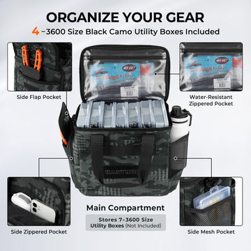 KastKing BaitSpace includes four 3600 boxes for organized storage on boats.
