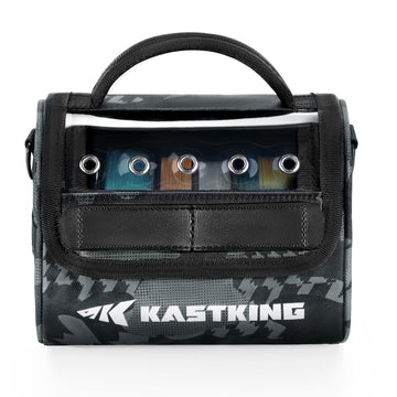 KastKing BaitSpace top view reveals organized spools for fast leader retrieval.
