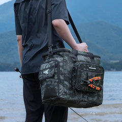 KastKing BaitSpace bag water-resistant coating shown for gear protection in wet conditions.