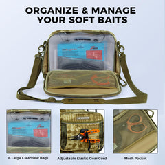 Close-up of durable 900D fabric with water-resistant coating on KastKing BaitSpace binder